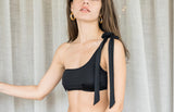 Black One Shoulder Top Bikini